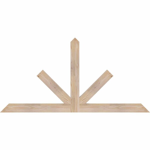 Ekena Millwork Saratoga Smooth Timber Gable Bracket, Douglas Fir, 60"W x 30"H x 1 1/2"D x 3 1/2"F, 12/12 Pitch GBW060X30X0204SAR00SDF - main